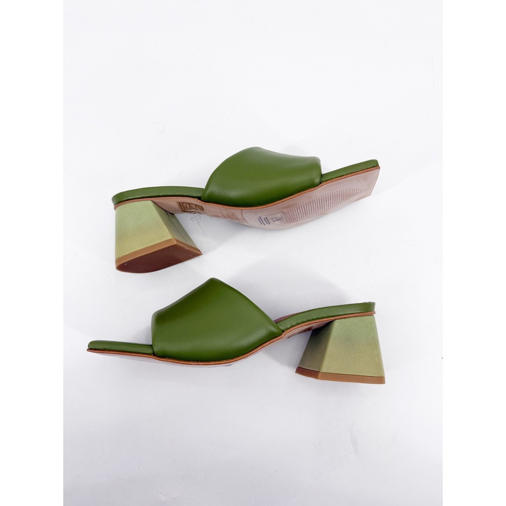 Alohas Degrade Evergreen Ombre Leather Block Heel Mules Sandals 36 6 NWOT - Picture 4 of 10